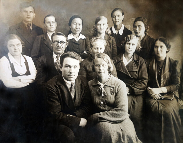 Коллектив школы №8 1936 1937 гг