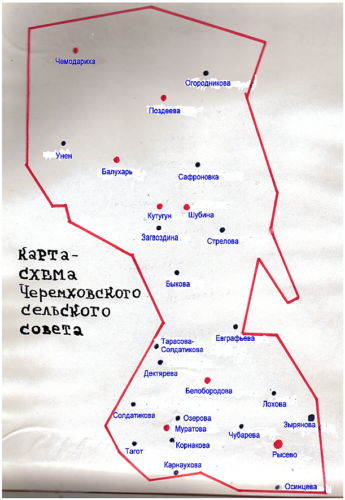 Карта Шадринского сельсовета